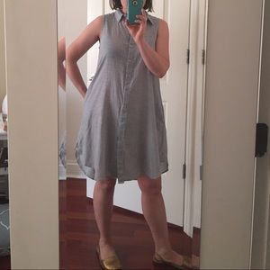 Linen Zara Sleeveless Shirt Dress
